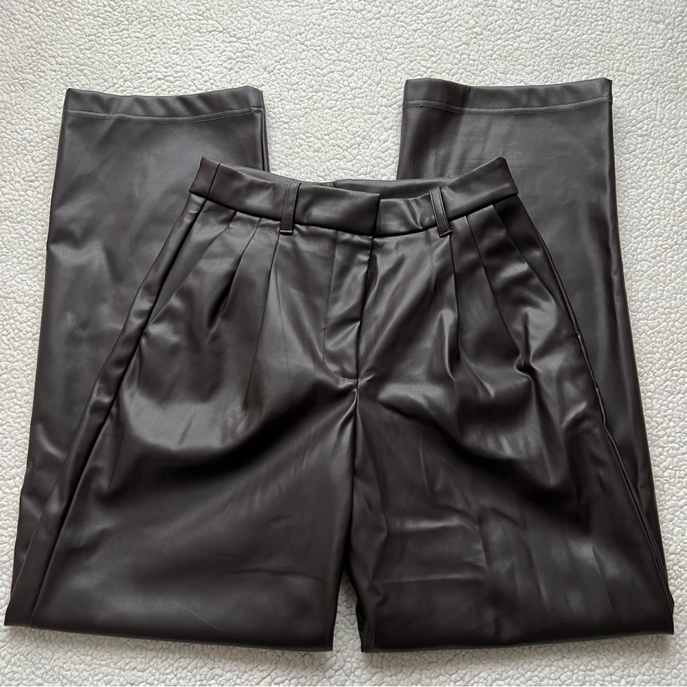 Noa relaxed High Rise Faux Leather Pants